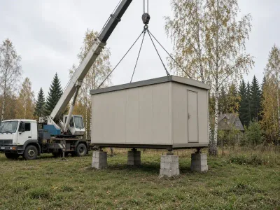 Установка бетонного кольца манипулятором в Оршанском районе